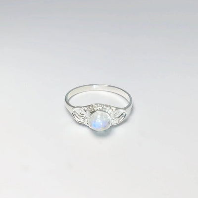 Rainbow Moonstone Ring