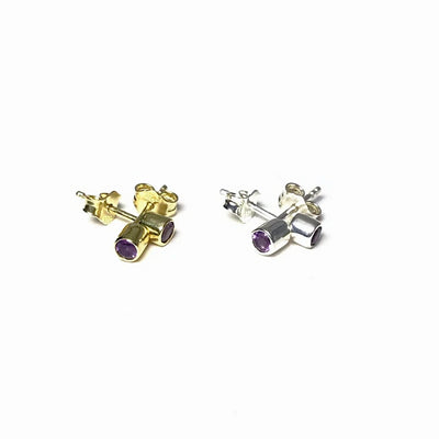 Amethyst Stud Earrings