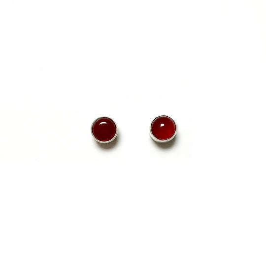 Carnelian Agate Stud Earrings - Rocks and Gems Canada