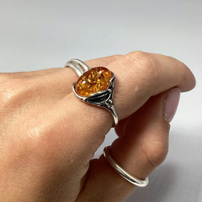 Cognac Amber Ring