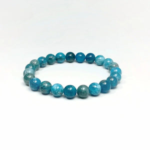 Blue Apatite Beaded Bracelet