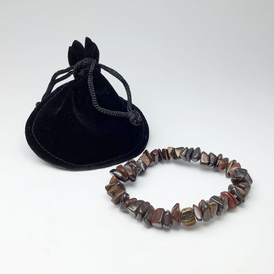 Mixed Tiger Iron Chip Beaded Bracelet - Rocks and Gems Canada