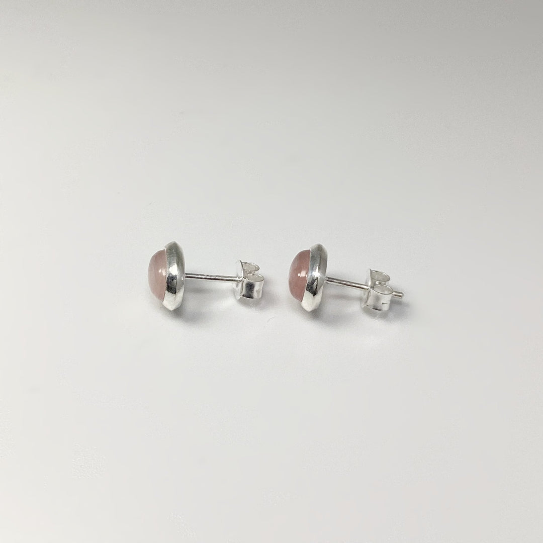 Rose Quartz Stud Earrings - Rocks and Gems Canada