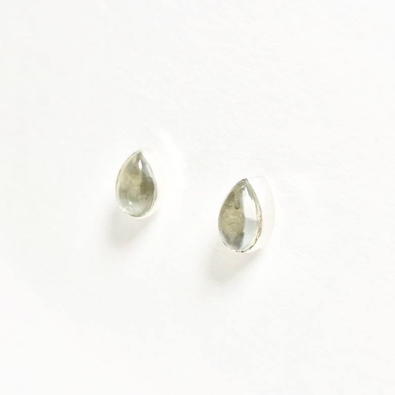 Green Amethyst Stud Earrings - Rocks and Gems Canada