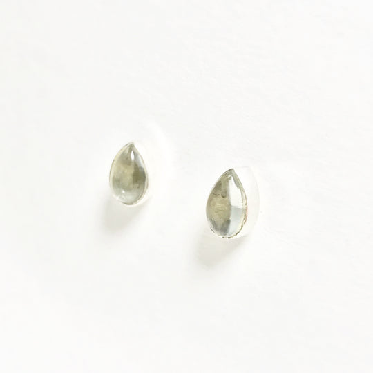 Green Amethyst Stud Earrings - Rocks and Gems Canada