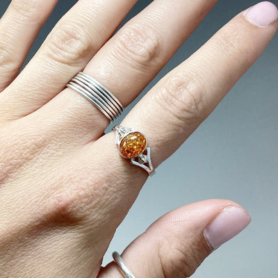 Cognac Amber Ring