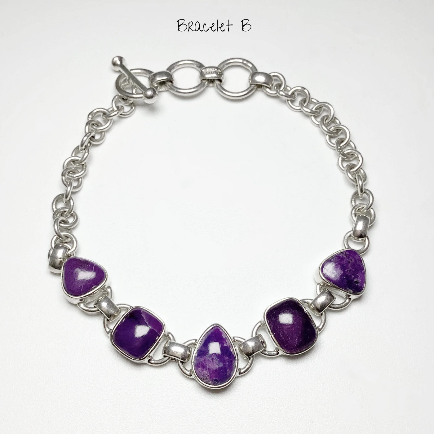 Sugilite Sterling Silver Bracelet