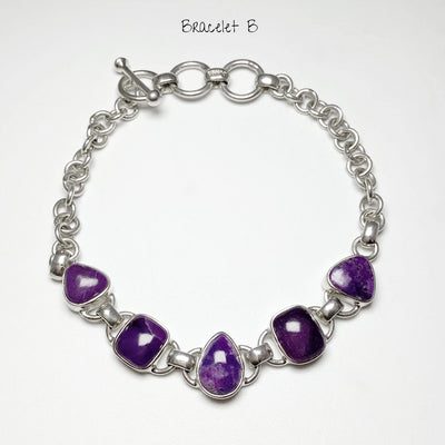 Sugilite Sterling Silver Bracelet