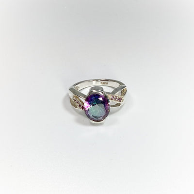 Mystic Topaz and Amethyst Ring