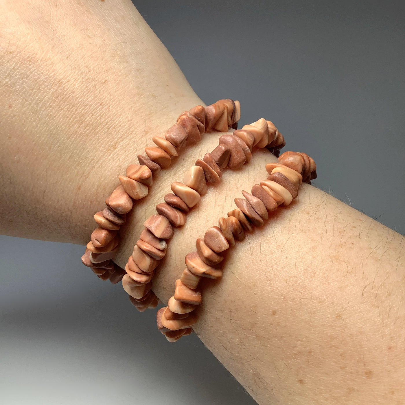 Mudline Jasper Chip Beaded Bracelet