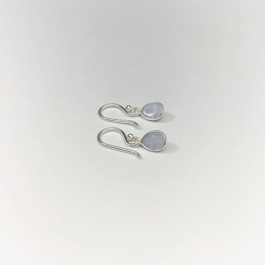 Blue Lace Agate Dangle Earrings - Rocks and Gems Canada