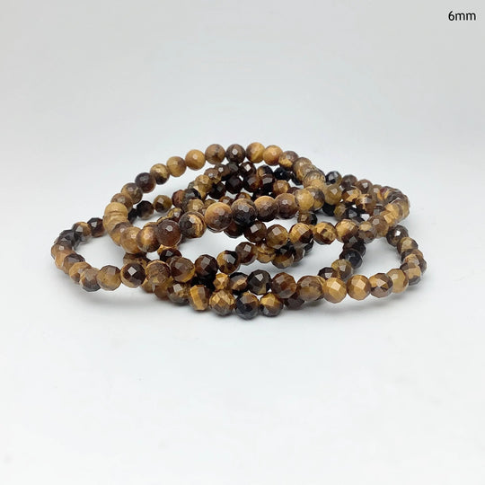 Gold Tiger Eye Faceted Beaded Bracelet - Rocks and Gems Canada