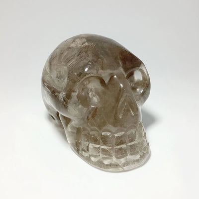 Carved Smoky Quartz Crystal Skull