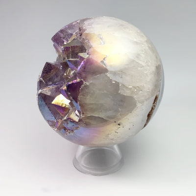 Rainbow Amethyst Geode Sphere