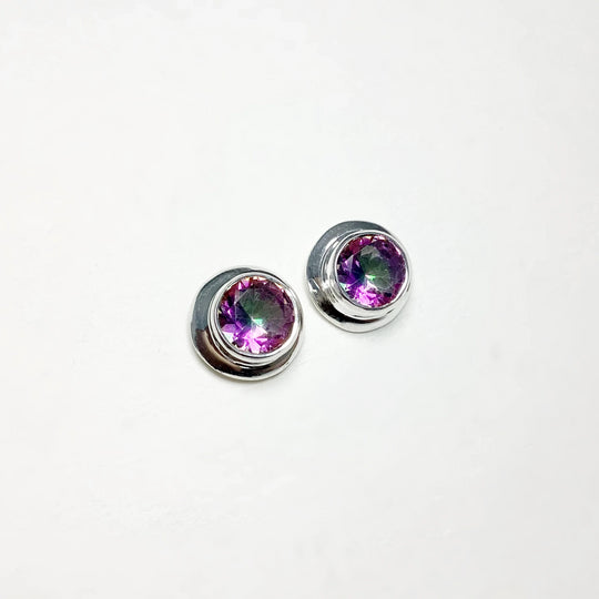 Mystic Topaz Stud Earrings - Rocks and Gems Canada