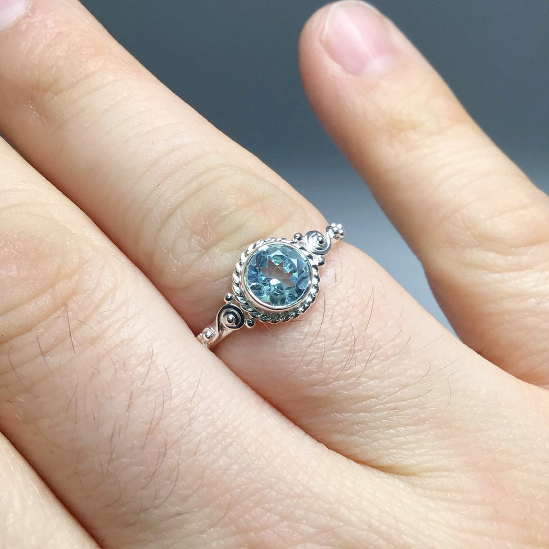 Blue Topaz Ring - Rocks and Gems Canada