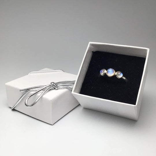 Rainbow Moonstone Ring - Rocks and Gems Canada