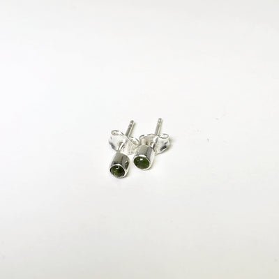 Green Tourmaline Stud Earrings