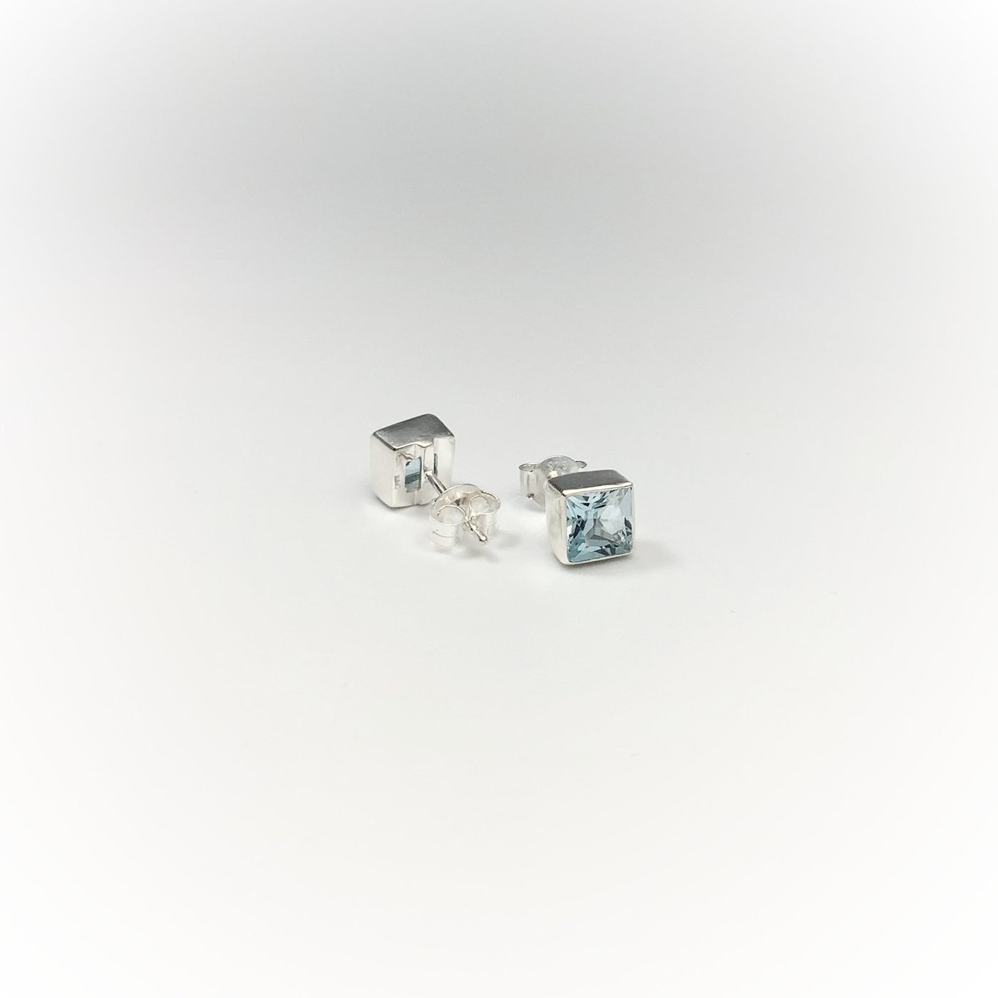 Blue Topaz Stud Earrings
