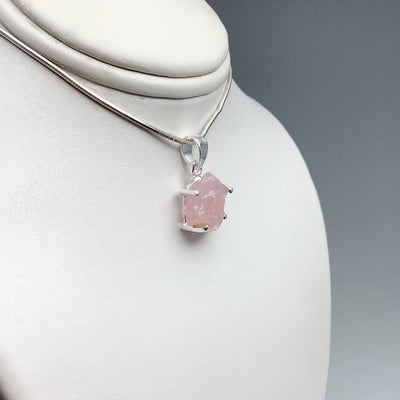 Raw Rose Quartz Pendant