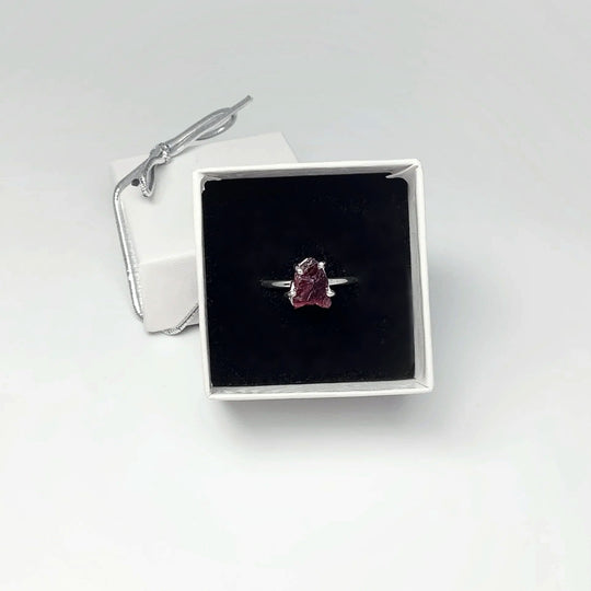 Raw Garnet Ring - Rocks and Gems Canada