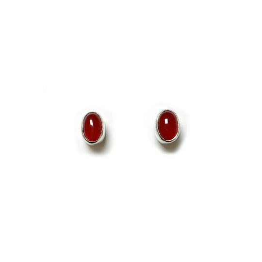 Carnelian Agate Stud Earrings - Rocks and Gems Canada