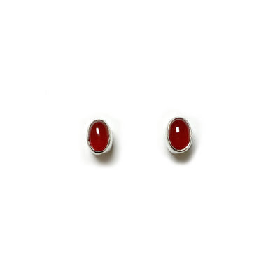 Carnelian Agate Stud Earrings